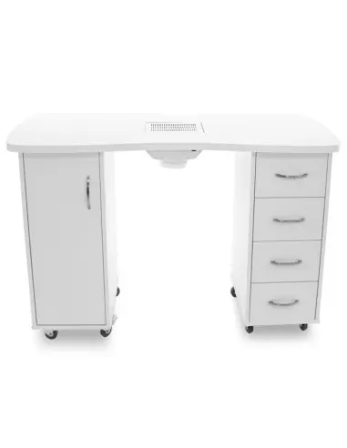 Table manucure valentina blanc avec aspirateur 