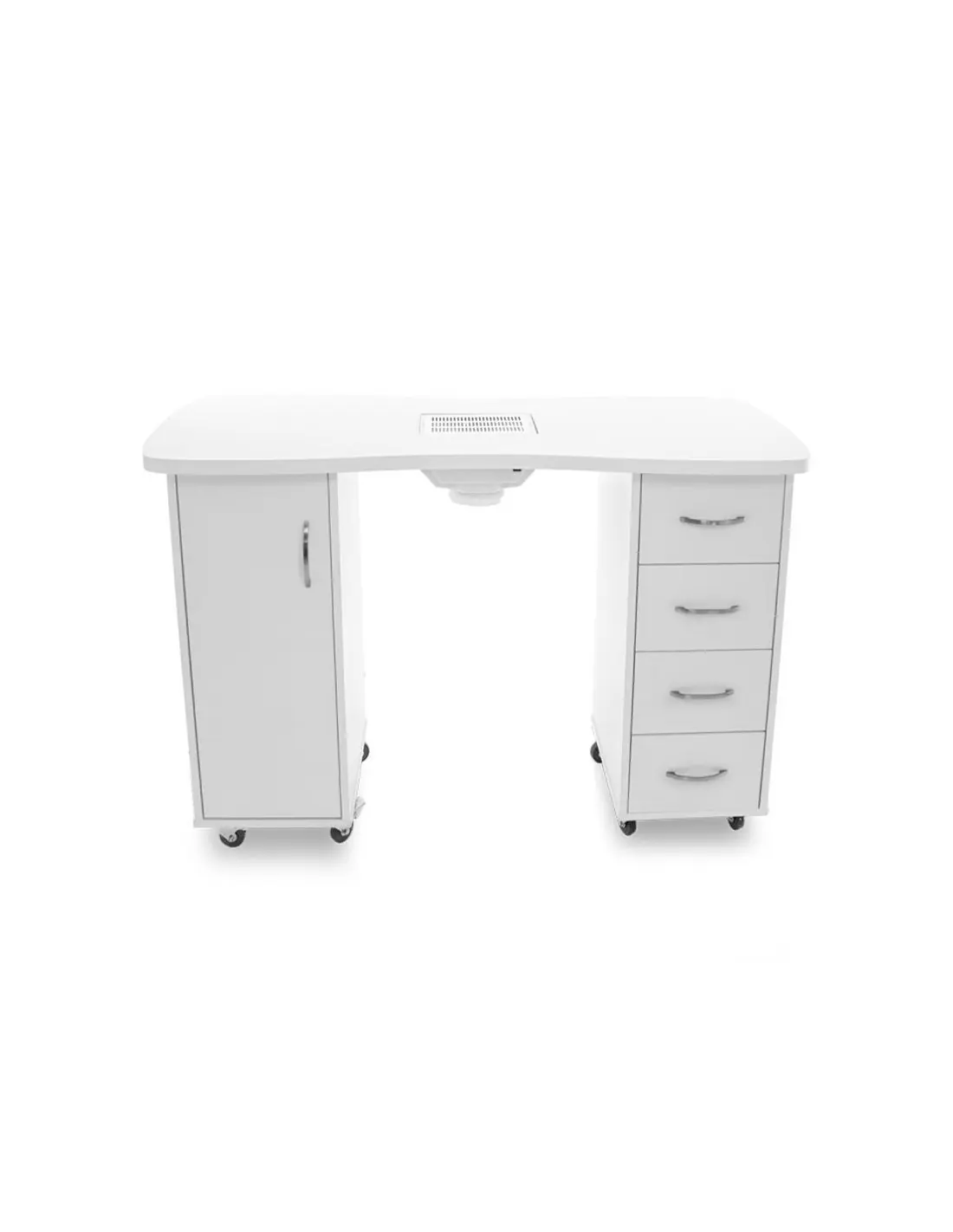 Manicure Tables 106681 Valentina Manicure Table White with Vacuum Cleaner