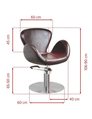 FAUTEUIL DE COIFFURE AMSTERDAM MARRON 
