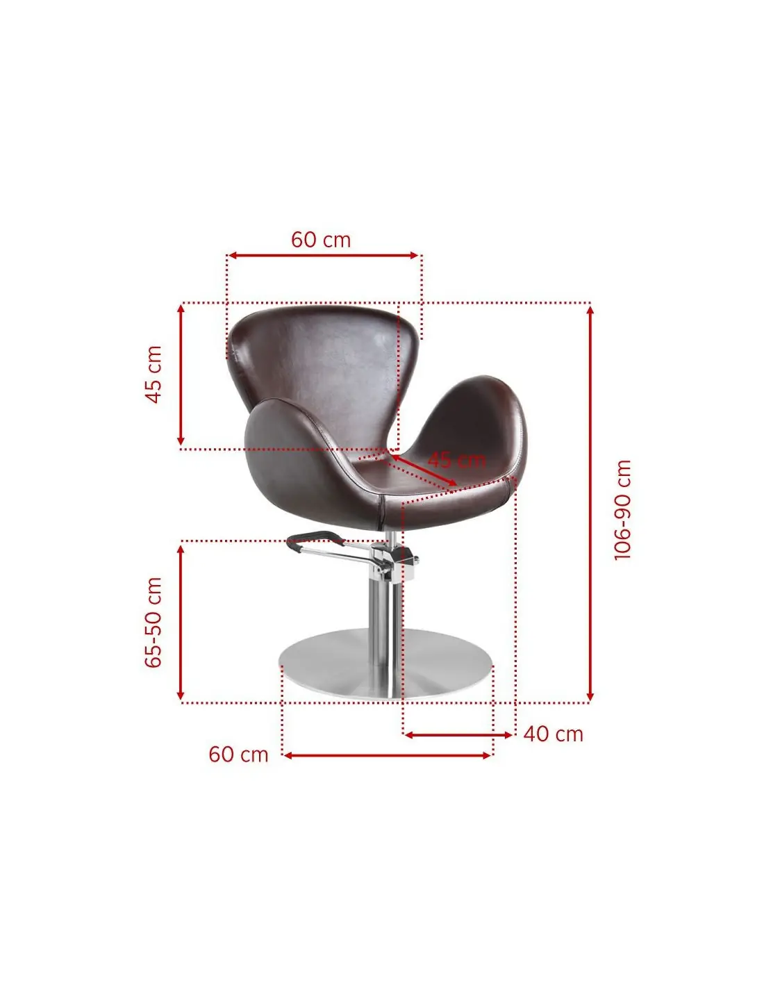 FAUTEUIL DE COIFFURE AMSTERDAM MARRON 