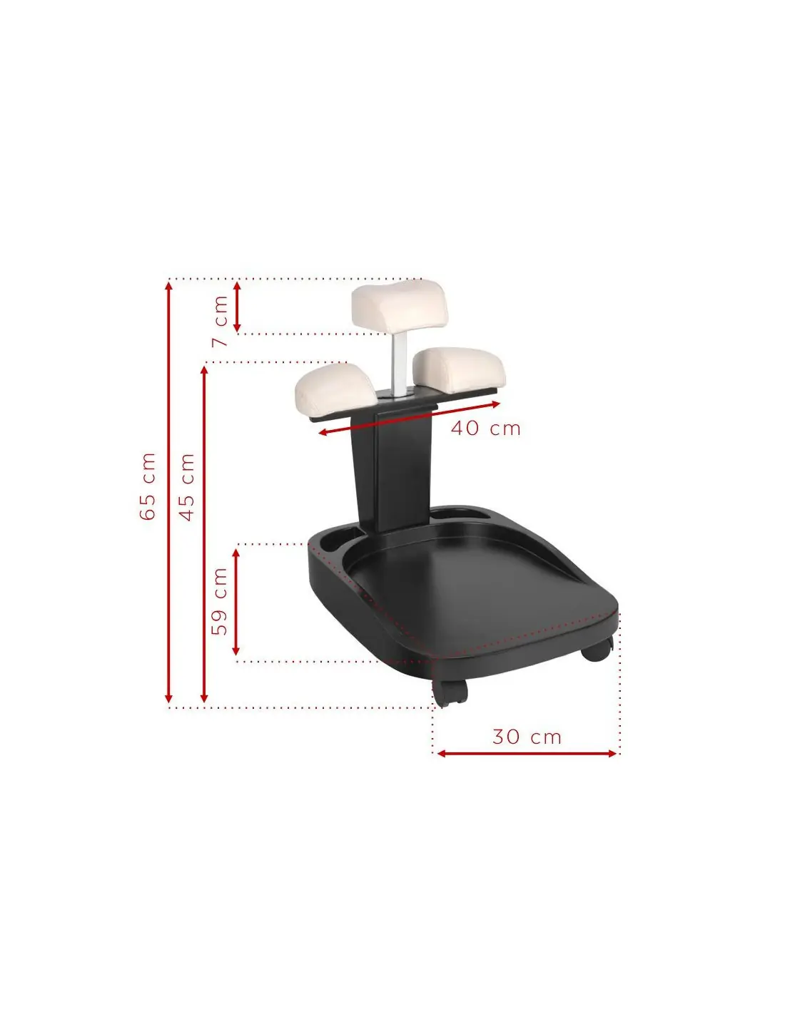 Bacia para banho de pés pedicure 110575 Carrinho com rodas bacia pedicure H123