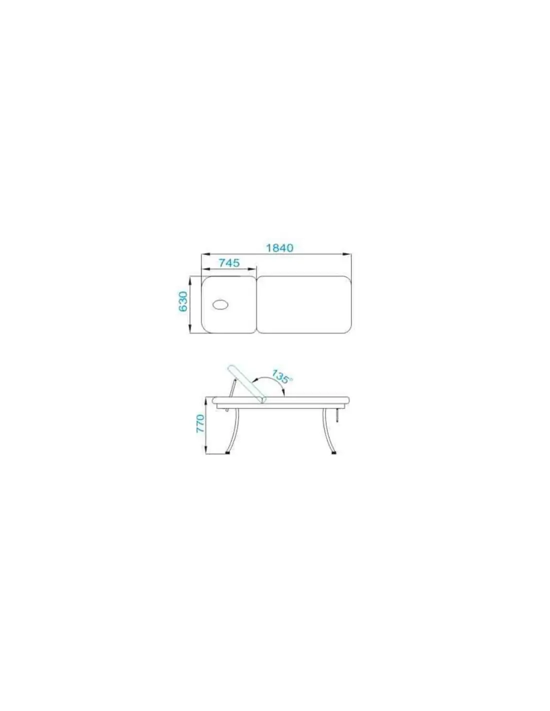 Associate Article 111343 AZZURRO 328 WHITE MASSAGE CABIN