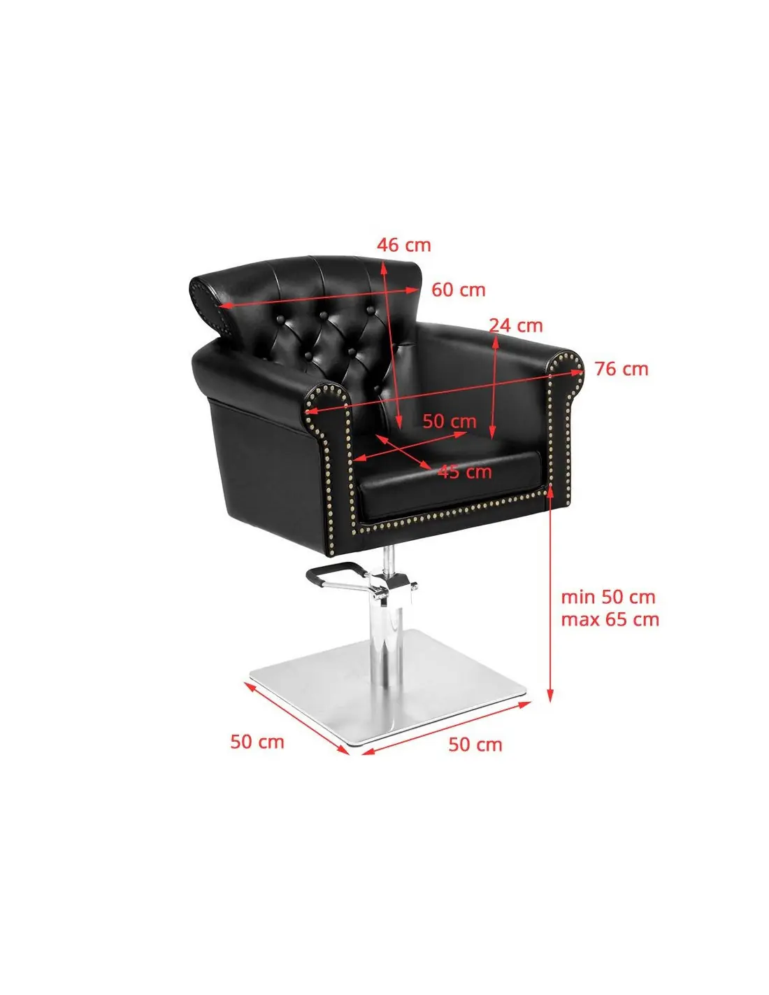 Fauteuil de coiffure berlin noir {attributes}
