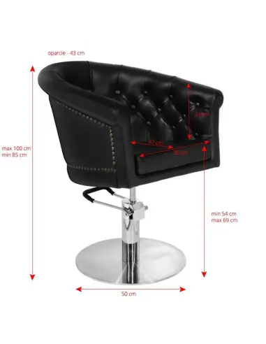 Styling stoel london zwart 