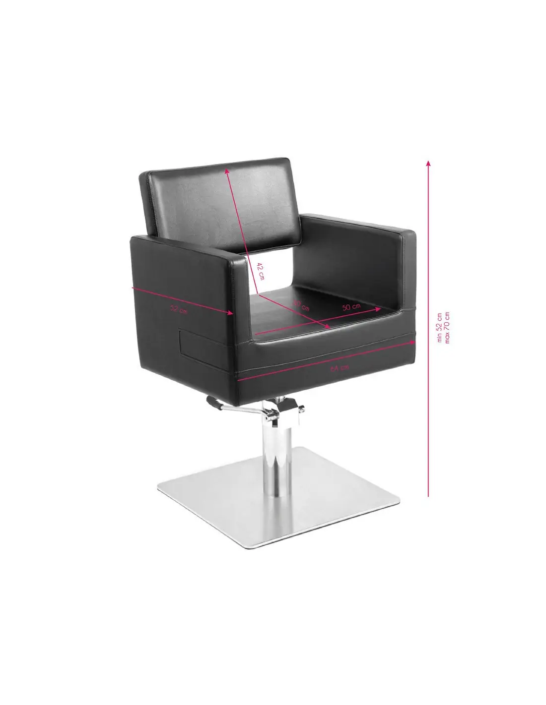 Fauteuil de coiffure sofia noir 