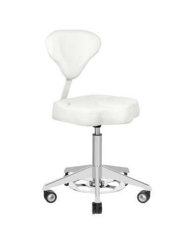 Associate Article 122307 AZZURRO 156F BUMP-UP WHITE COSMETIC STOOL