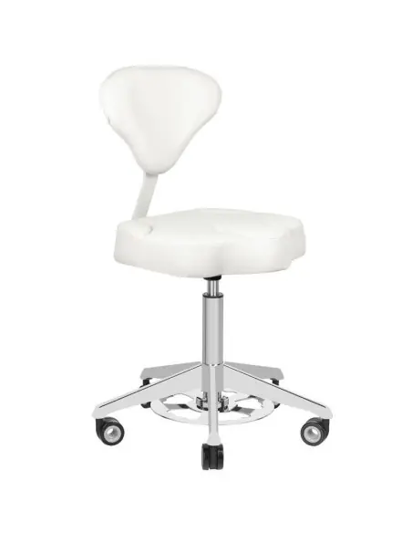 Associate Article 122307 AZZURRO 156F BUMP-UP WHITE COSMETIC STOOL
