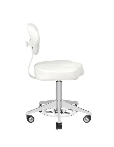 Associate Article 122307 AZZURRO 156F BUMP-UP WHITE COSMETIC STOOL