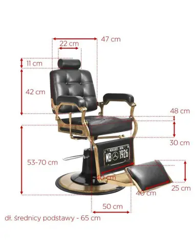 Poltrona da barbiere BOSS Obsidian – Nero intenso e Performance Pro