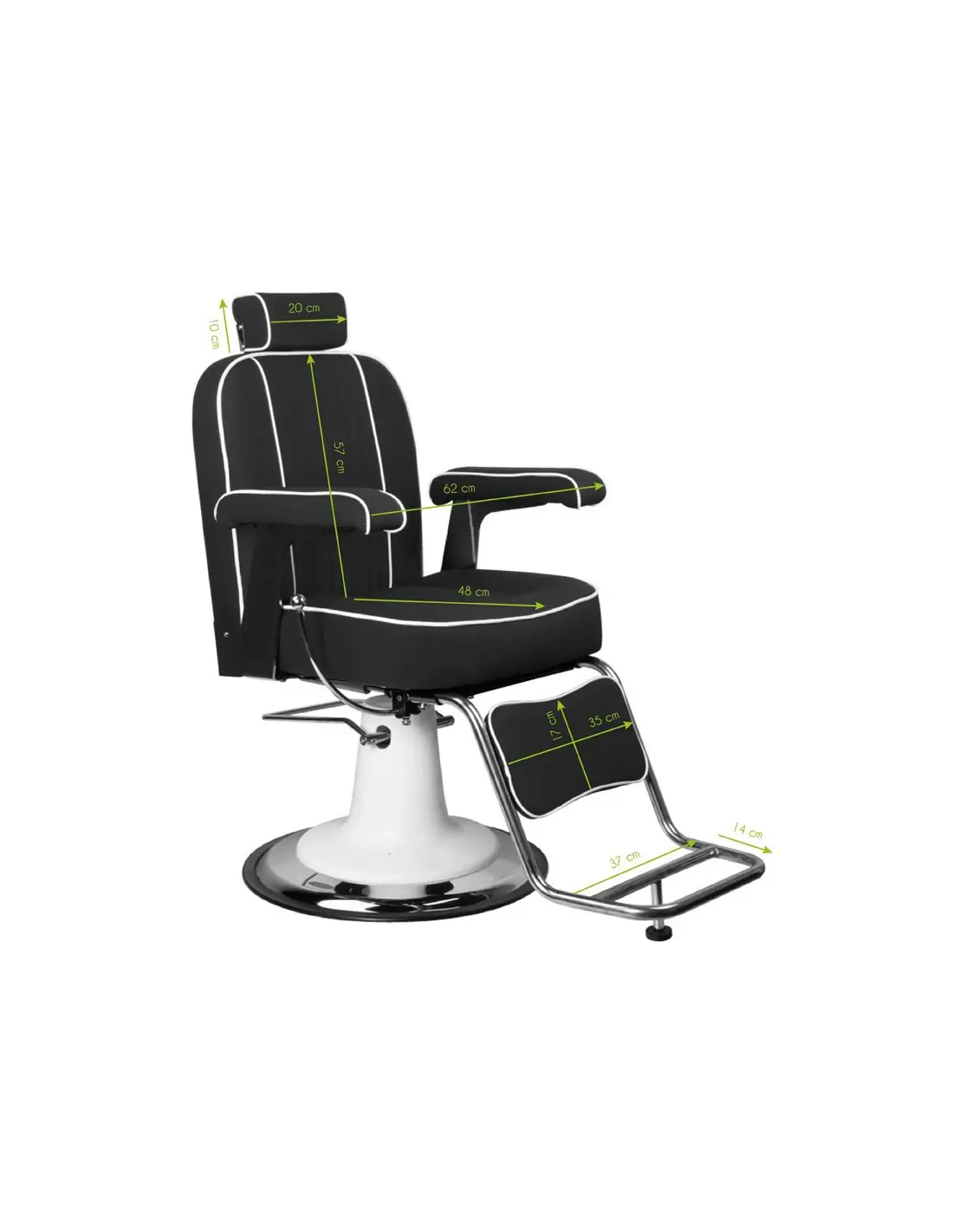 Fotel fryzjerski AMADEO BLACK – styl vintage i profesjonalna ergonomia
