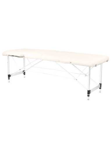 Associate Article 126960 STÓŁ SKŁADANY DO MASAŻU ALUMINIOWY KOMFORT 2 SEGMENTOWE CREAM