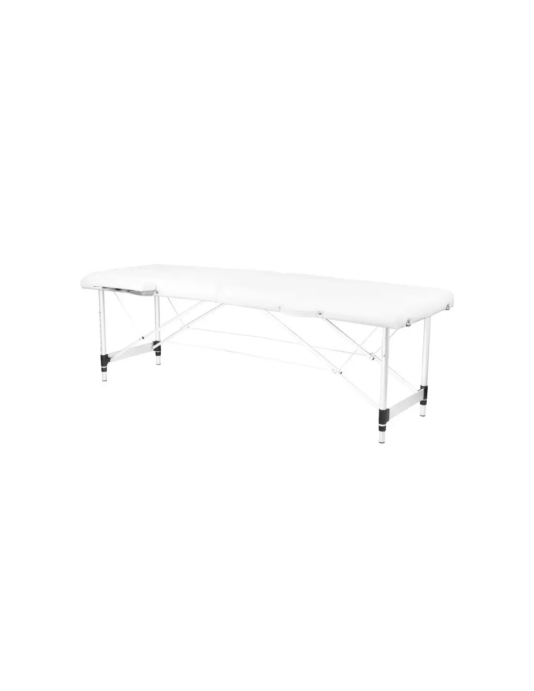 Stół do masażu 126962 WYGODNY PRZENOŚNY STÓŁ DO MASAŻU ALUMINIUM 2 SEKCJE BIAŁY