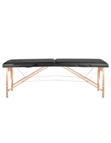 Table de massage pliante 126967 Table de massage pliante bois confort 2 sections noir