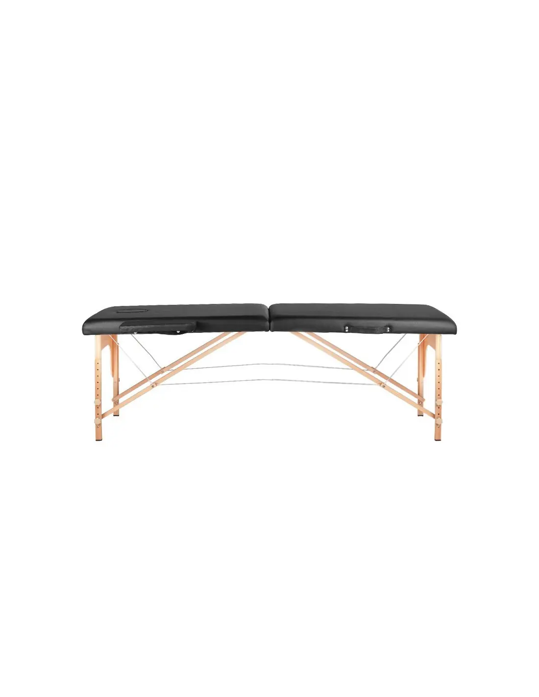 Table de massage pliante 126967 Table de massage pliante bois confort 2 sections noir