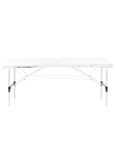 Associate Article 126968 STÓŁ SKŁADANY DO MASAŻU ALUMINIOWY KOMFORT 3 SEGMENTOWY WHITE