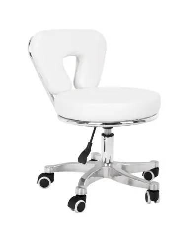 Stołek na kółkach PEDICURE 9266 BIAŁY