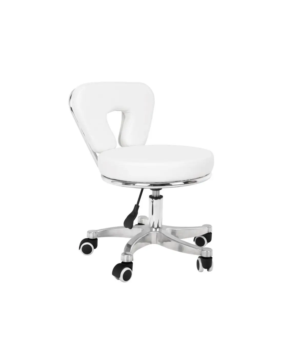 Stołek na kółkach PEDICURE 9266 BIAŁY