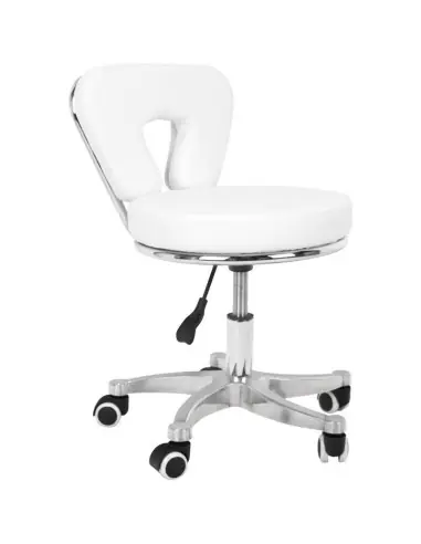 Stołek na kółkach PEDICURE 9266 BIAŁY
