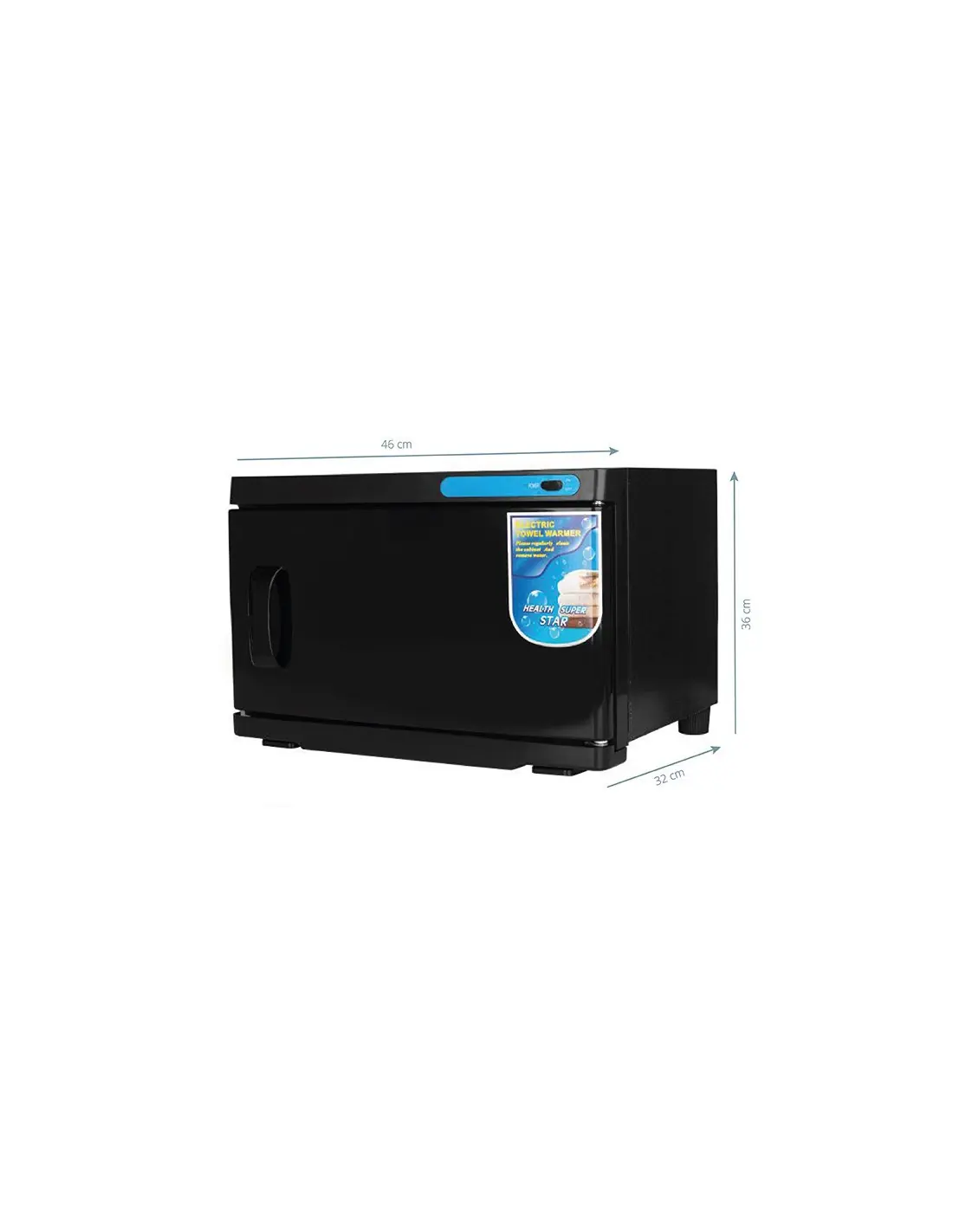 Handtuchwärmer mit UV-C-Sterilisator 16 l schwarz