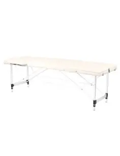 Aluminium comfort opklapbare massagetafel 3 creme segmenten