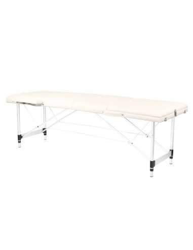 Associate Article 130790 STÓŁ SKŁADANY DO MASAŻU ALUMINIOWY KOMFORT 3 SEGMENTOWY CREAM