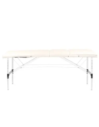 Associate Article 130790 STÓŁ SKŁADANY DO MASAŻU ALUMINIOWY KOMFORT 3 SEGMENTOWY CREAM