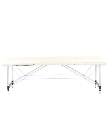 Table de Massage 130790 TABLE DE MASSAGE PLIANTE CONFORT ALUMINIUM 3 SEGMENTS CRÈME