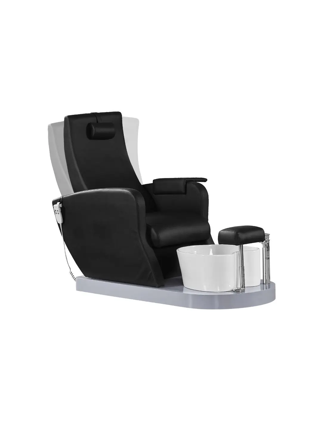 Fauteuil Pédicure Spa Massant 132920 Fauteuil spa pour pédicure noir avec pompe