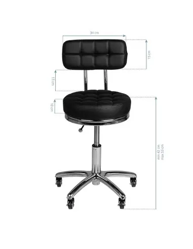 Associate Article 131987 TABORET KOSMETYCZNY AM-877 CZARNY