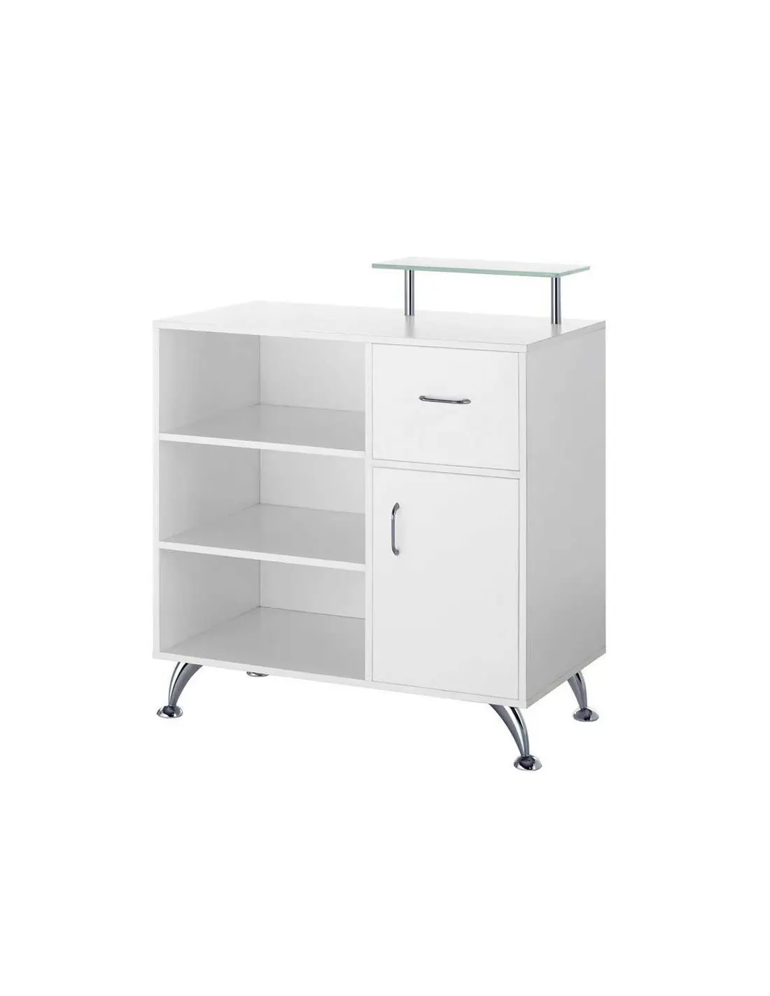 Comptoir bureau d'accueil copper blanc 