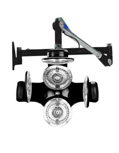 Casque climazon murale infra quartz sur bras noir 