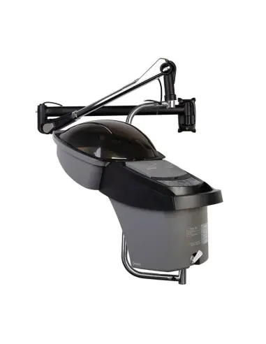Casque vapeur sauna cheveux mural coiffure argent noir a l'ozone actif 
