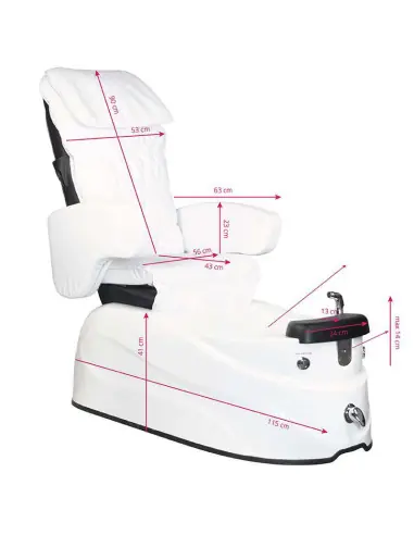FOTEL PEDICURE SPA AS-122 BLANCO Z FUNKCJĄ MASAŻU