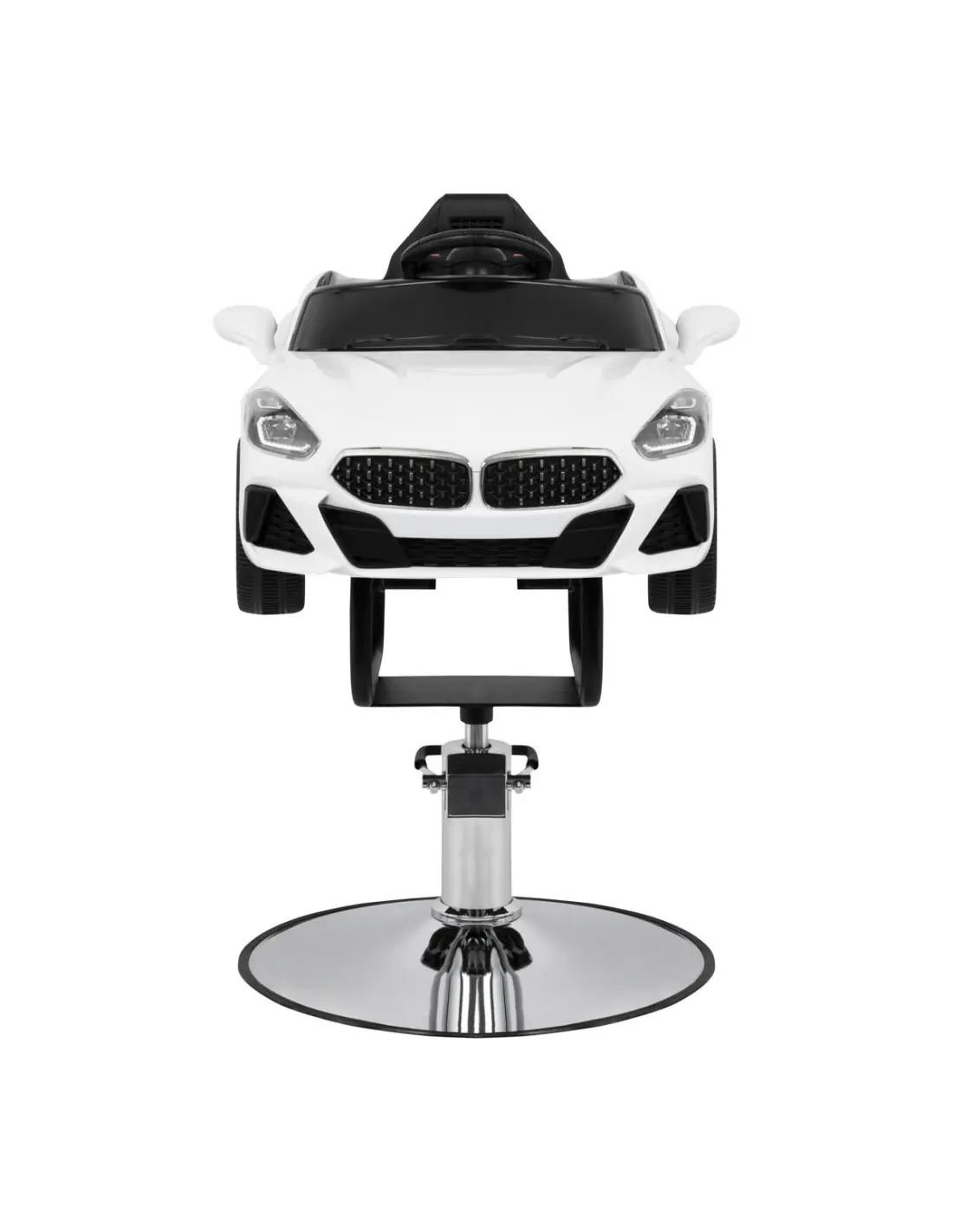 Fauteuil de coiffure enfant voiture bambou blanc 