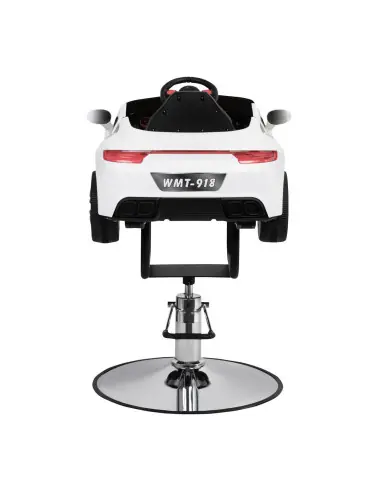 Fauteuil de coiffure enfant voiture bambou blanc 