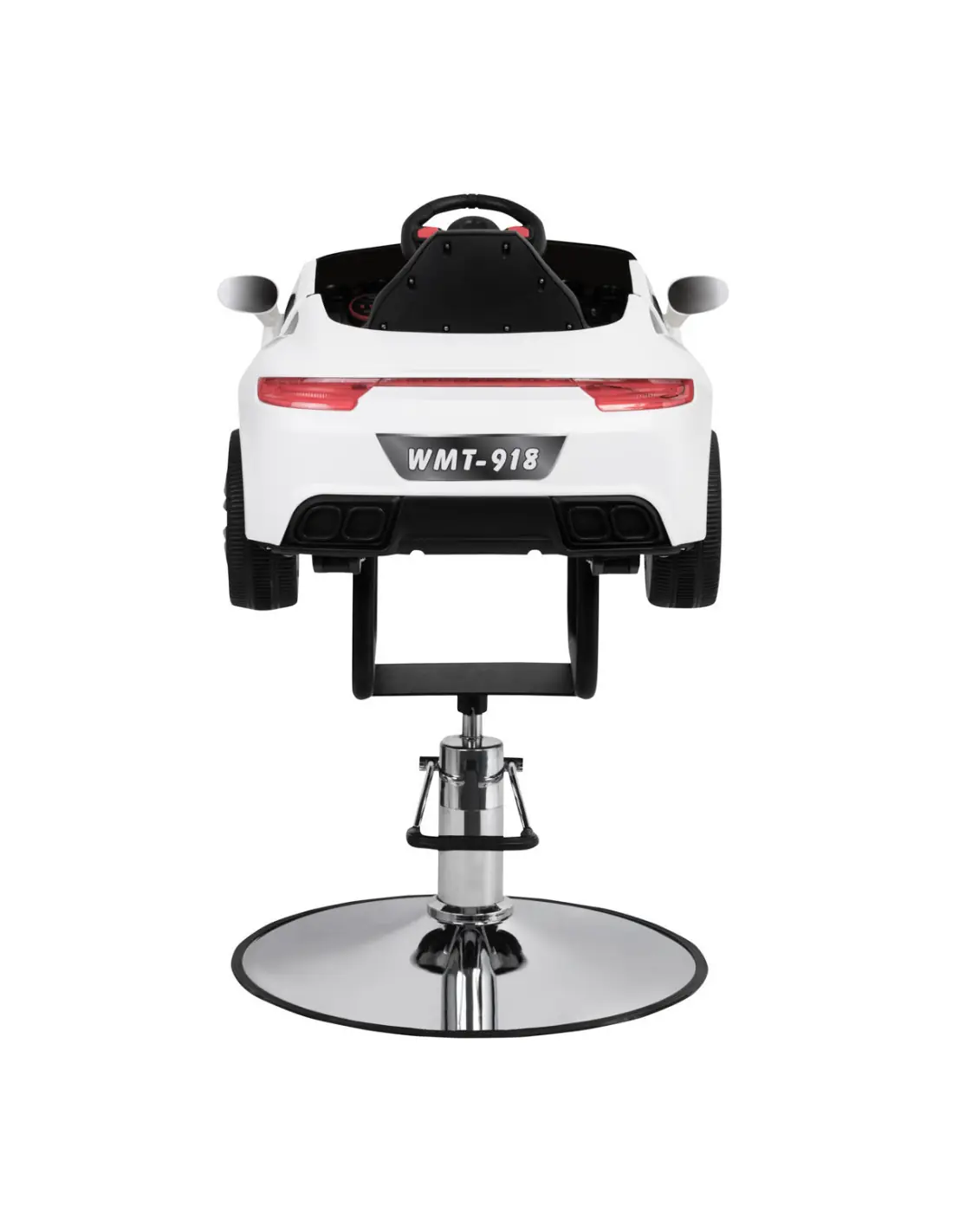 Fauteuil de coiffure enfant voiture bambou blanc 