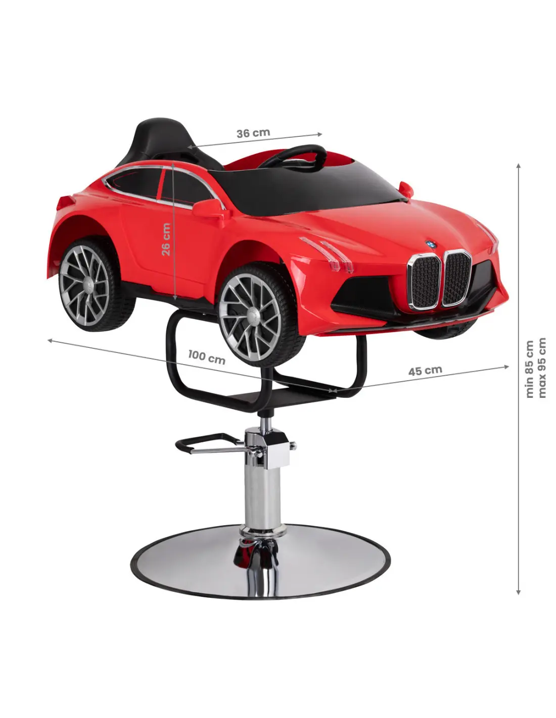 Fauteuil de coiffure enfant voiture bmw rouge 