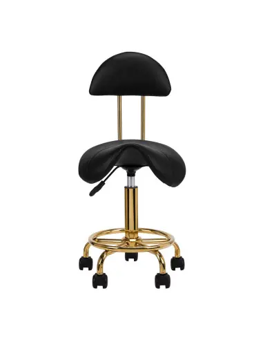 TABURETE COSMÉTICO 6001G ORO NEGRO