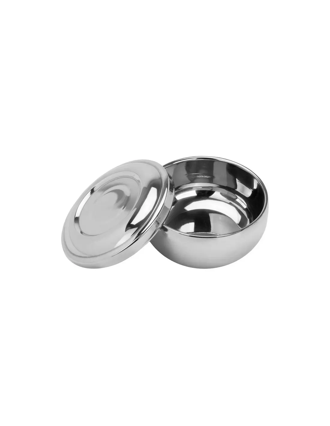 H-24 Rasierschale aus Metall mit Deckel, 5er-Set