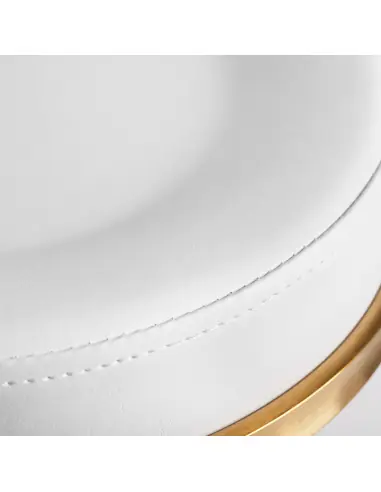 Hocker mit Rollen 140260 Kosmetikhocker h5 weiß gold