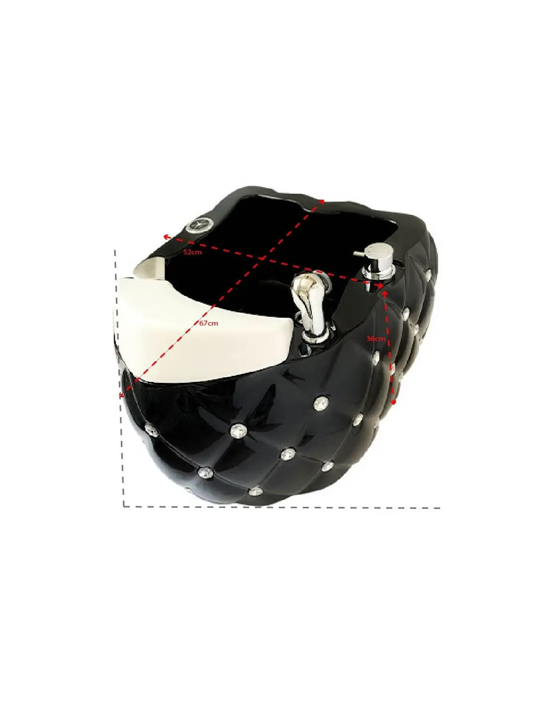 Fauteuil Pédicure Spa Massant 0036988 Bassine Bain Pieds Pédicure Noir Spa Diam