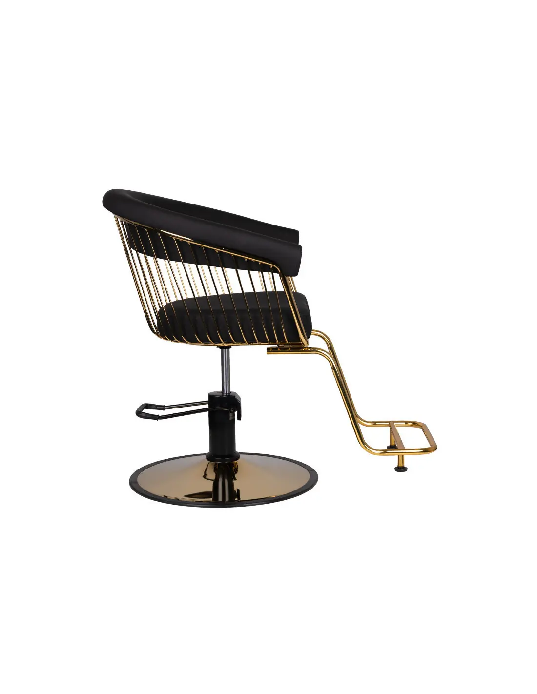Sillón de peluquero Gabbiano Lille oro negro 