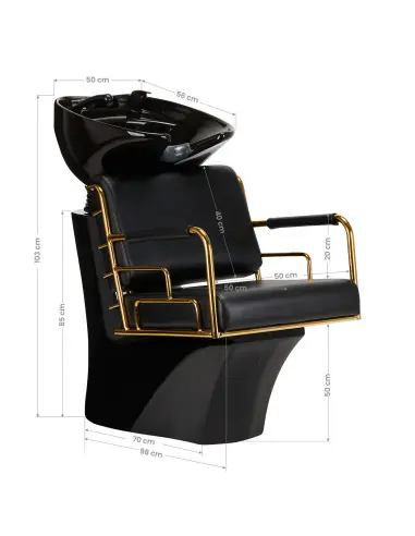 Lavado de cabello dorado y negro de Prato