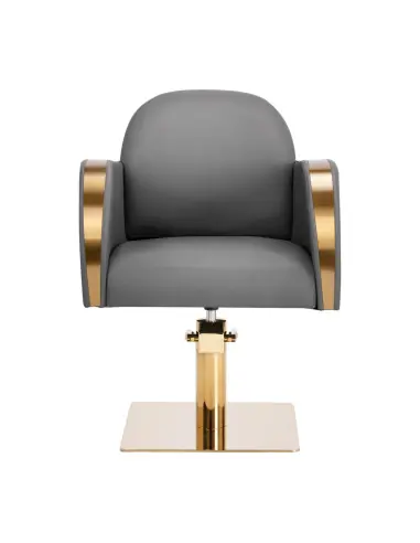 Sillón de peluquería Gabbiano Malaga gris dorado 