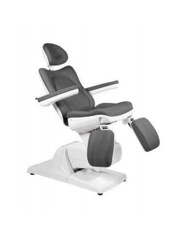 fauteuil de podologie électrique BLANC GRIS FONCÉ 3 Moteurs