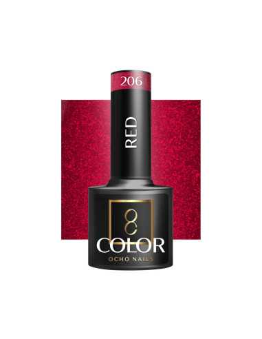 OCHO NAILS Lakier hybrydowy red 206 -5 g 