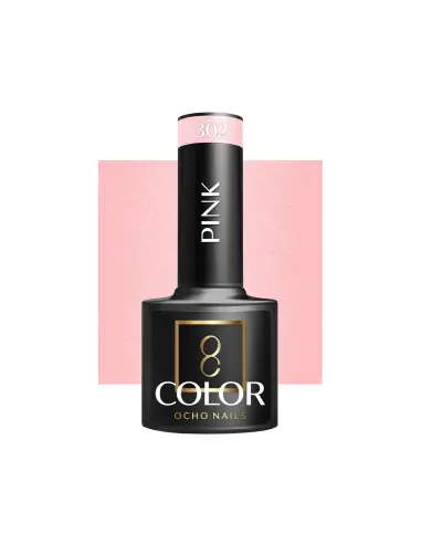 OCHO NAILS Verniz híbrido para unhas cor rosa 302 - 5 g