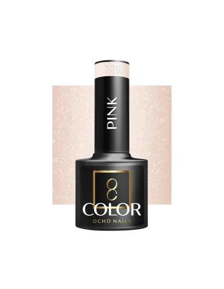 OCHO NAILS Verniz híbrido para unhas cor rosa 321 - 5 g