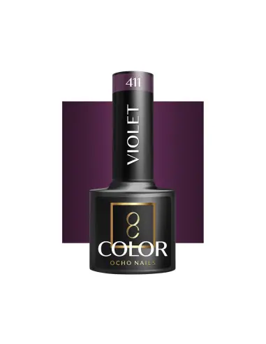 OCHO NAILS Verniz para unhas híbrido roxo 411 - 5 g