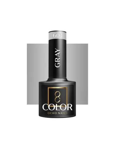 OCHO NAILS Verniz para unhas híbrido cinza 603 - 5 g